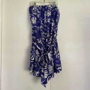 Navy and White Lilly Pulitzer Strapless Romper